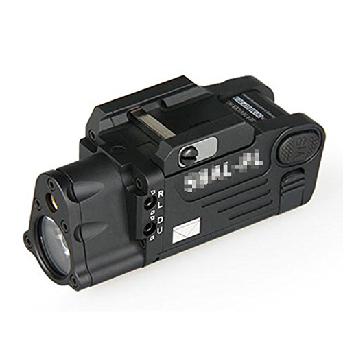 WorldShopping4U Airsoft táctico HM SBAL-PL CREE LED linterna doble apuntando luz para la pistola compacta (negro)