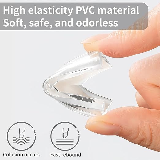 Pack of 12 Silicone Corner Protectors | Baby Proofing Edge & Corner Guards for Sharp Edges, Table, Bed & Furniture | Child Safety Cushion for Baby Proofing (12)