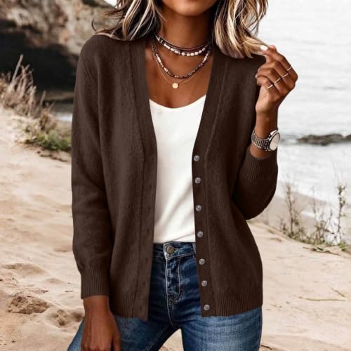 Cardigan Sweaters for Women V Neck Long Sleeve Knit Cardigans Shrug - image 2