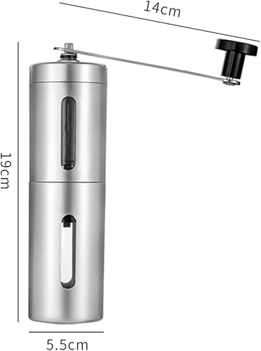 Miniatura 2 de Portable Hand Coffee Grinder Stainless Steel Grinding Thickness Lightweight Manual Bean Mill for Home Camping Office Use