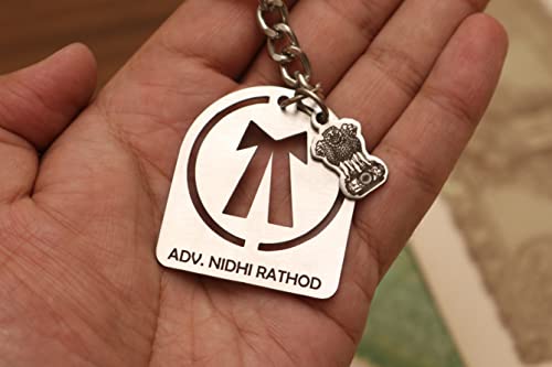 Kraftnix Keychain for Bike & Car | Premium Metal Lawyer Advocate Personalized Keychain with Key Ring | Ideal for Daily Use Office Home Court Travel | Gift for Lawyers, Advocates, Law Students