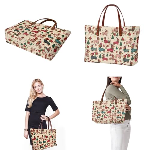 Image of Top Handle Purse for Women, Large Tote Handbag With PU Wallet Set, Gift for Mom