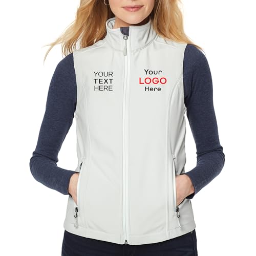 Custom Women's Core Soft Shell Vest - Personalized with Your Printed or Embroidered Logo/text - Wind & Water-Resistant Business Outerwear for Staff & Corporate Events. L325