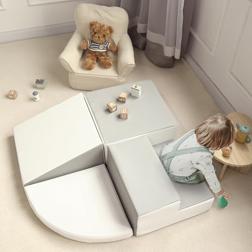 Image of TODIBY Foam Blocks Climbing for Kids: Toddler Toys for Indoor and Outdoor Fun - Soft PU Leather Play Structure for Crawling and Sliding - Ideal for Playhouse and Play Gym Activities