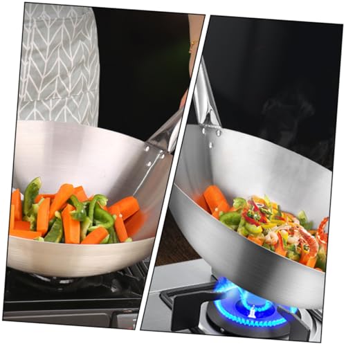 Wok antiadherente de acero inoxidable PRETYZOOM 2 lb miniatura 4
