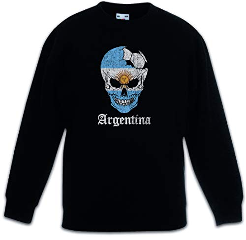 Sweat-shirt Argentine pour enfant Urban Backwoods noir à motif football skull