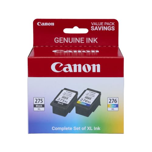 Image of Canon PG-275 XL /CL-276 XL Genuine Ink Value Pack (2 Cartridges), Compatible with TS3520 /3522 /4722 /3720 /3722, TR4720, Extra Large (Pack of 12)
