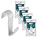 Sillar Ganci per termoarredo bianchi 8 pezzi – ganci scaldasalviette bagno senza forare, appendini termoarredo bagno, ganci doccia accappatoio, porta asciugamani termosifone ABS immagine