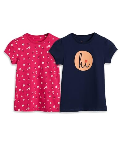 Image of Amazon Brand - Symbol Girls 100% Cotton Graphic Printed Half Sleeves Regular fit T-Shirt