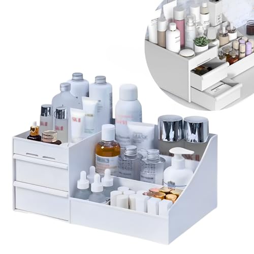 Organizador Maquiagem Escritório Mesa Cosméticos Porta Treco Gave...