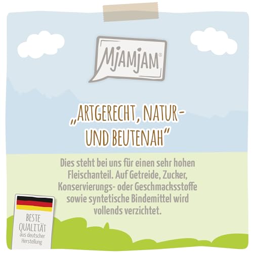 MjAMjAM - Premium Nassfutter für Hunde - delikates Pferd an gedämpften Kartoffeln, 6er Pack (6 x 400g), getreidefrei mit extra viel Fleisch