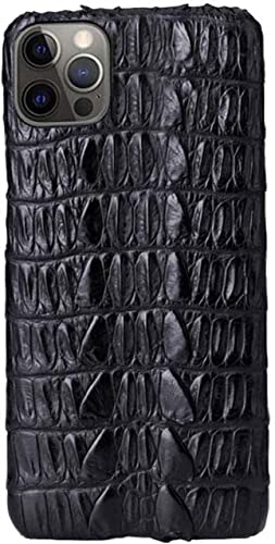 Coque iPhone 14 Pro cuir crocodile luxe cadeau crâne