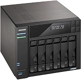 Asustor Lockerstor 6 Gen 2 AS6706T | 6 Bay NAS - obudowa pamięci sieciowej, procesor Quad Core 2.0 GHz, 4 M.2 PCIe 3.0 gniazdo SSD, 2 porty 2.5 GbE, 8 GB RAM DDR4