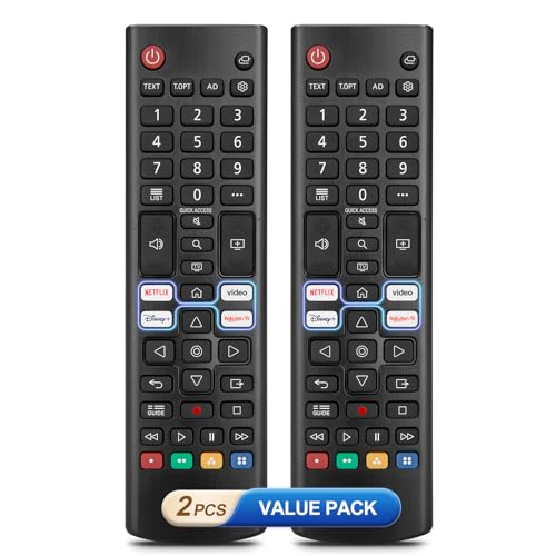 【Paquete de 2】 Control Remoto Universal para TV Inteligente LG – Compatible con Series de TV Inteligente LG OLED, NanoCell, UHD, con Teclas de Acceso Rápido