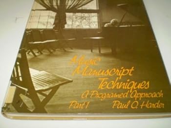 Paperback Music manuscript techniques: A programed approach Book