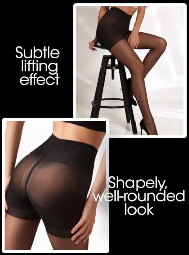 Image of Charm and Attitude Shaping Tights for Women | Butt Lift Slimming Pantyhose Stockings | Shapewear Nylons