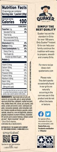Miniatura 2 de Quaker Queso Cheddar Instant Grits, 12 unidades