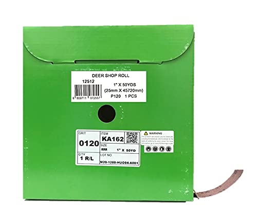 Miniatura 22 de Rollo de lijado de 1" x 50YD, A/O, J-wt respaldo de tela de algodón (P80)