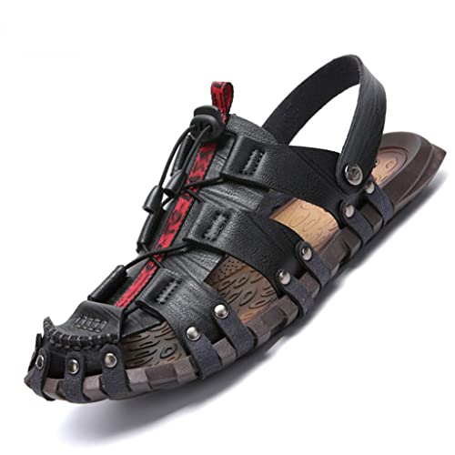 Men's Sandals Breathable Beach Outdoor Shoes Men Sandals Slippers Men's Sandals Slippers(D,10.5)