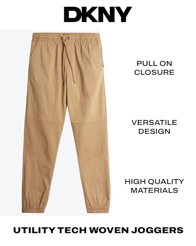 DKNY Boys' Grey Joggers - Quick Dry Performance Stretch Utility Tech Moto Jogger Pants - Woven Hybrid Pants for Boys (8-16)2
