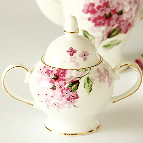 15 Pieces Tea Sets for Adults Coffee Cup Set for Afternoon Tea Porcelain Tea Cup and Saucer Set Bone China Cups Set of 6 - Image 5