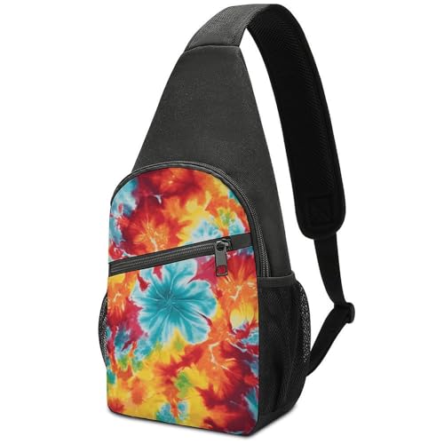 Bolso tipo Sling Tie Dye Casual para Caminata y Viaje miniatura 1