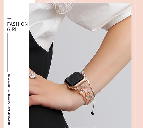 Kolgios Butterfly Clear 38Mm 40Mm 41Mm Fancy Women Smartwatch Band Compatible For Apple Watch Series 8/7/Se/6/5/4 Stylish Adjustable Replacemen Bracelet For Iwatch 8 #TOP2