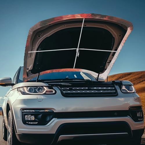 Image of Car Hood Cover Protector Stretchable 59x39 Inches Wolf Car Hood Wraps Vehicles Banner Outdoor Decorations for Compact Sedans SUV Trucks