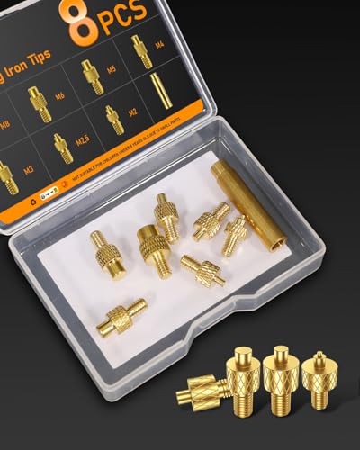 8PCS Heat-Set Insert Soldering Tips M2–M8