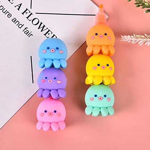 LANCHEN Caneta fluorescente de 5 cores para rabiscos, conjunto de marcadores de mangá e grafite, pap