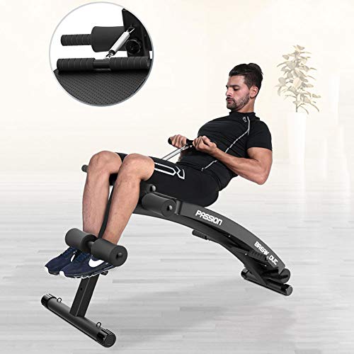 Ccsu Home Gym Weight Bench With Booster Pull Ropes,Adjustable Incline Decline Bench Press,Utility Sit Up Bench Board Full Body,Foldable Ab Bench Black #TOP6
