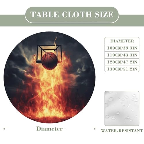 Nappe ronde élastique ajustable et imperméable pour table de camping