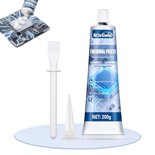 NoxGule Thermal Paste, Pasta Termica Pc, Pasta Termica Procesador, Resistente a Altas Temperaturas, Adecuado para Refrigeradores, CPU, Memoria Gpu, 200g (Blanco)