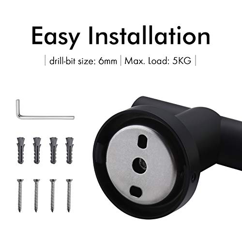 KES Shower Slide Bar for Bathroom with Adjustable Handheld Shower Holder Wall Mount SUS 304 Stainless Steel Matte Black, F204-BK by KES - Image 6