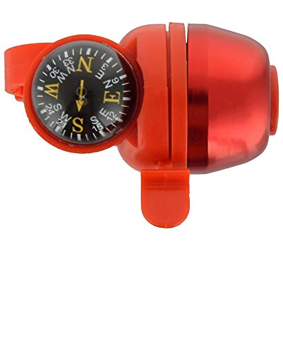 FASTPED® Plastic Bicycle Navigation Bike Compass and Handlebar Bell (RED)