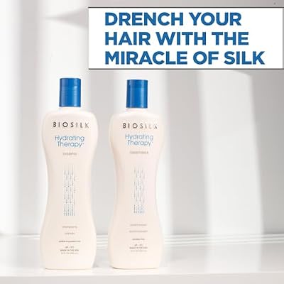 BioSilk Hydrating Therapy Shampoo & Conditioner, Replenishes Hair Moisture & Coarse Hair, Sulfate, Paraben, Cruelty-Free, 12 Oz (2 Count)