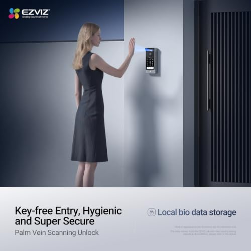 EZVIZ 4K Connected Video Intercom Doorphone, 8 Inch Touch Monitor, Palm/Face Recognition, Remote Unlock, 2 Wires, Human Detection, RFID Option, Waterproof, Dual-Band WiFi, HP7 Pro - 13