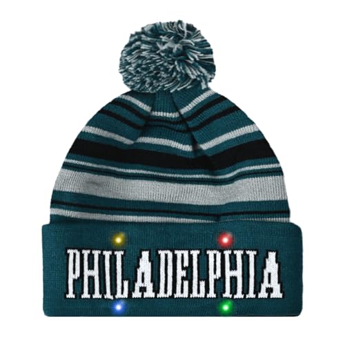 Gorro vintage clássico de caveira com chapéu de LED com punho de inverno tricotado vem presentes par