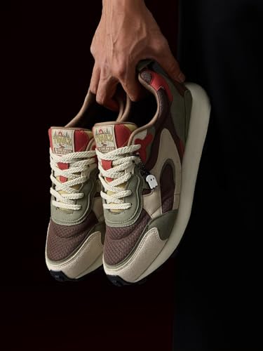 Image of The Souled Store Trailz: Men and Boys Low Top Sneakers Modern Retro Runner Breathable Mesh and Microfiber Suede Cushioned Insole Lugged Outsole Lace Up