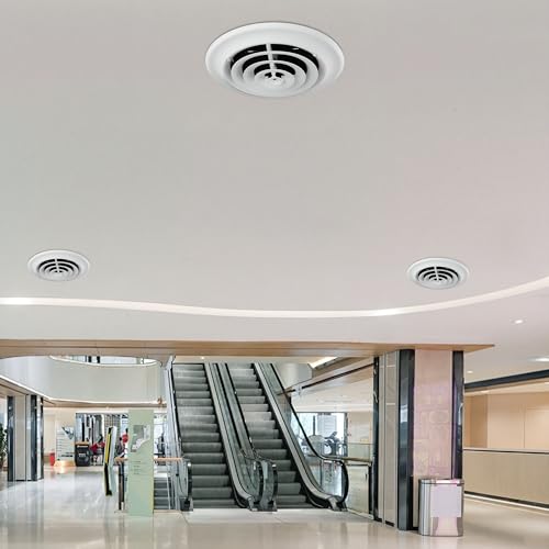 INMOZATA 2 PCS 10 Inch Air Vent Cover,Round Ceiling Vent Covers with Screws,White Heater HVAC Vent Register Exhaust Fan Cover Replacement for Home Ceiling Office Bathroom Ventilation Use by INMOZATA - Used condition - Image 7