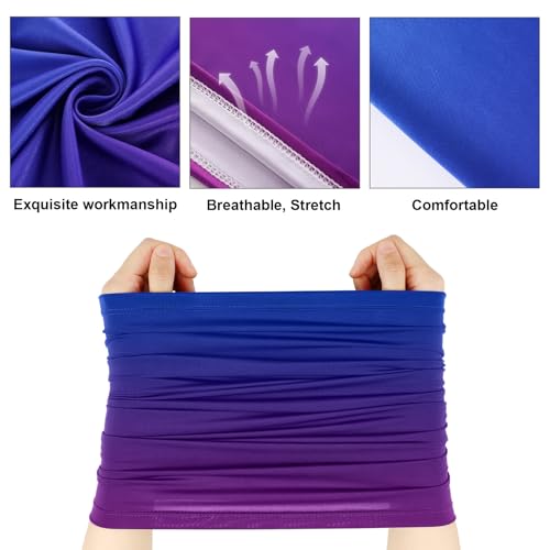 Geyoga 6 Pieces Summer UV Protection Cooling Neck Gaiter Face Clothing Neck Gaiter Mask Scarf Sunscreen Breathable Bandana(Gradient Color)