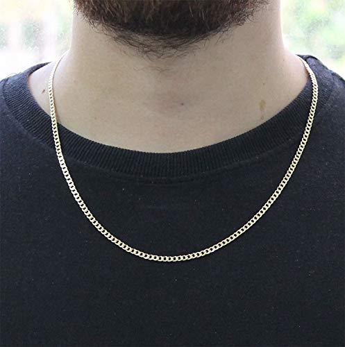 Corrente Grumet 3mm Folheada a Ouro 18k com Fecho Gaveta