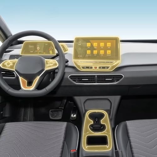 Protection tableau de bord VW ID.3 film TPU transparent anti-rayures console centrale
