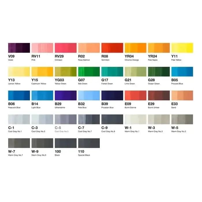 copic classic 36色+2色 Amazon.com: Copic Classic Marker Set, 36-Piece Set, V2