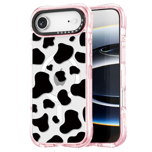 Rosarnnah for iPhone Air Case Aesthetic Pink, Milk Cow Print