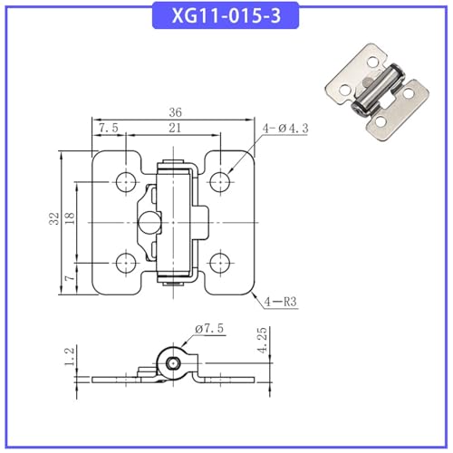 Charnière d'amortissement en acier inoxydable pour table pliante - 3