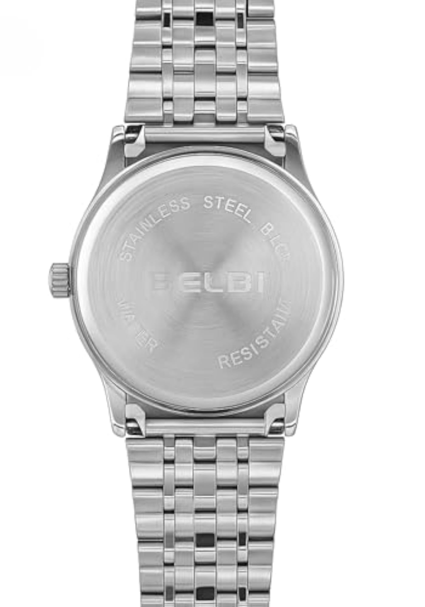 Women's Round White Dial Stainless Steel Strap Quartz Watch