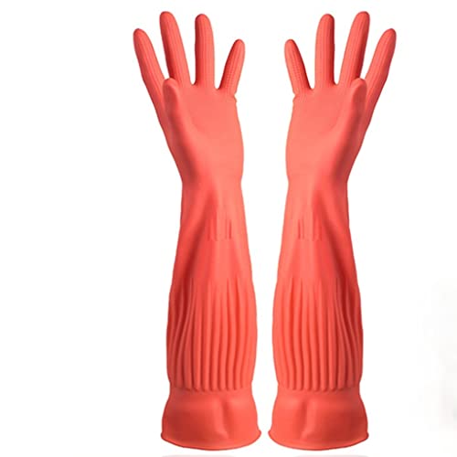 EINVARIOUS 1Pair Lengthen Dishwashing Cleaning Gloves Rubber Dish Washing Glove Household Clean Tool
