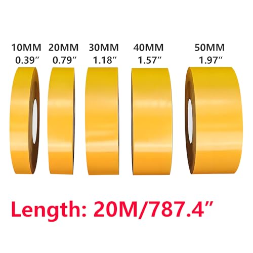 Qrity 1 Stück Doppelseitiges Klebeband, 40mm x 20m Teppichklebeband, Ohne Rückstände, Doppelseitiges Gewebeklebeband für Holz, Glas, Kunststoff