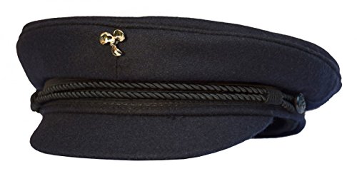 Preisvergleich Produktbild modAS Original Elbsegler mit vergoldeter Anstecknadel Marineblau, Ausführung:Schiffsschraube, Größe:59